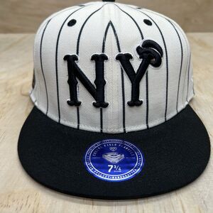 NEW New York Black Yankees Ebbets Field Flannels Pinstripe Fitted Cap Hat 7 3/4